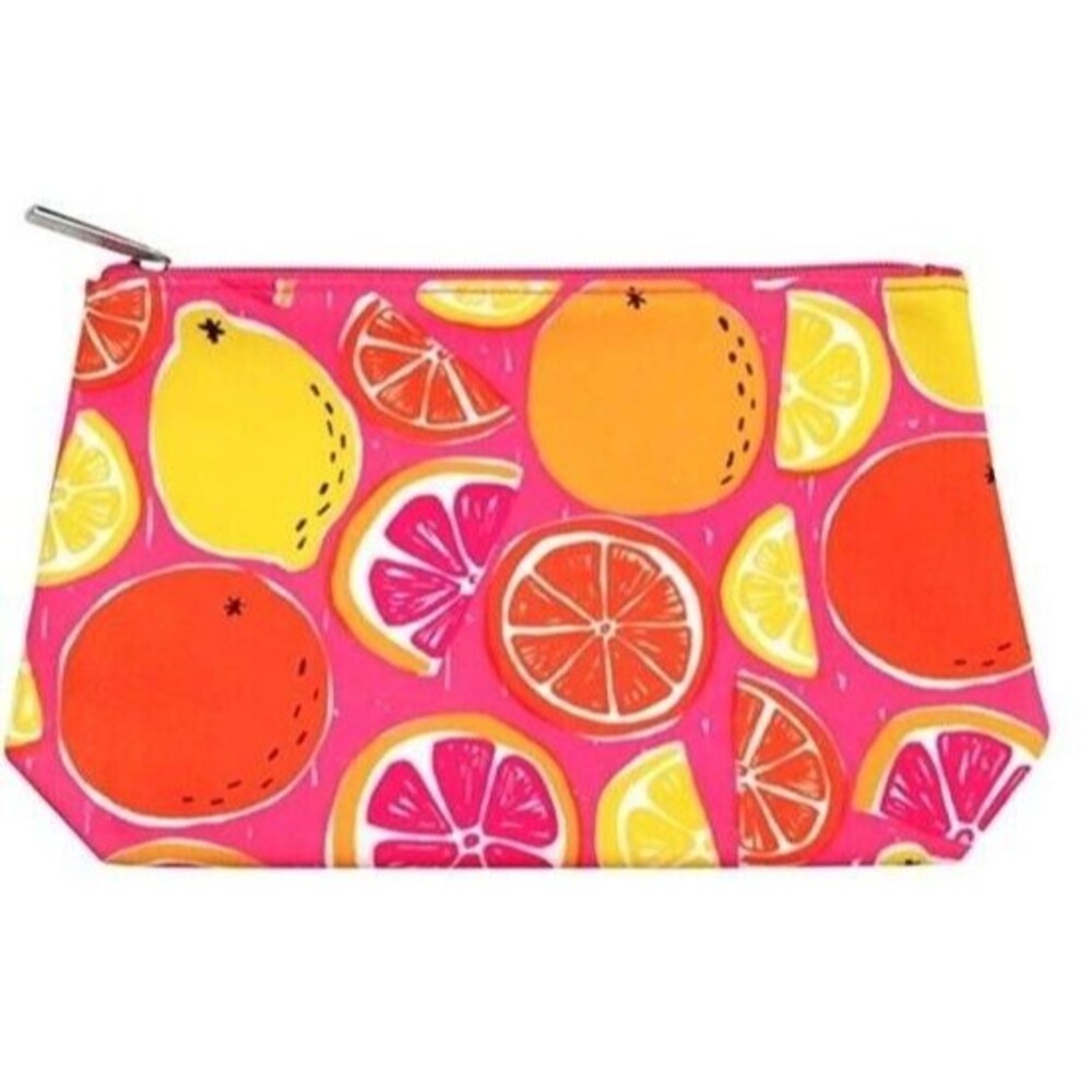 CLINIQUE Makeup Bag Zip Travel Organizer NEW Clutch Pencil Case NEW Bright Fun